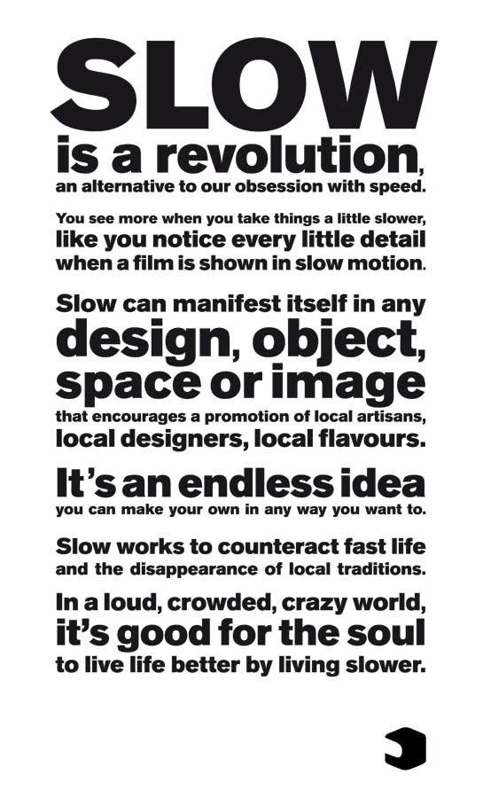 cube_slow_manifesto Slow is a revolution, an alternative to our obession with speed - nissan cube